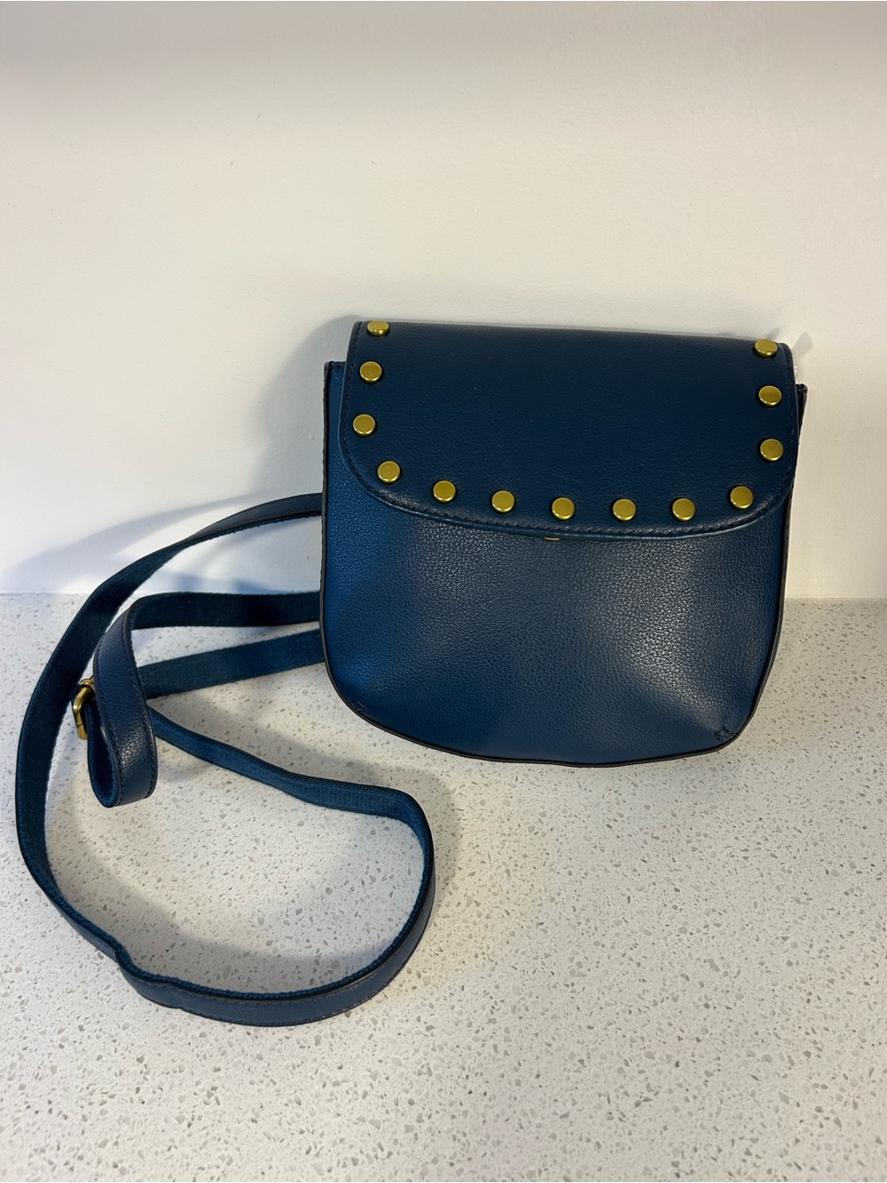 Beautiful Fossil Leather Crossbody/Fanny bag/belt with Gold Studs❤️